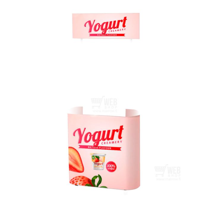 Vaihtokuvavuota ja ylä kyltti Quick-Up Counter - Prestige esittelytiskiin