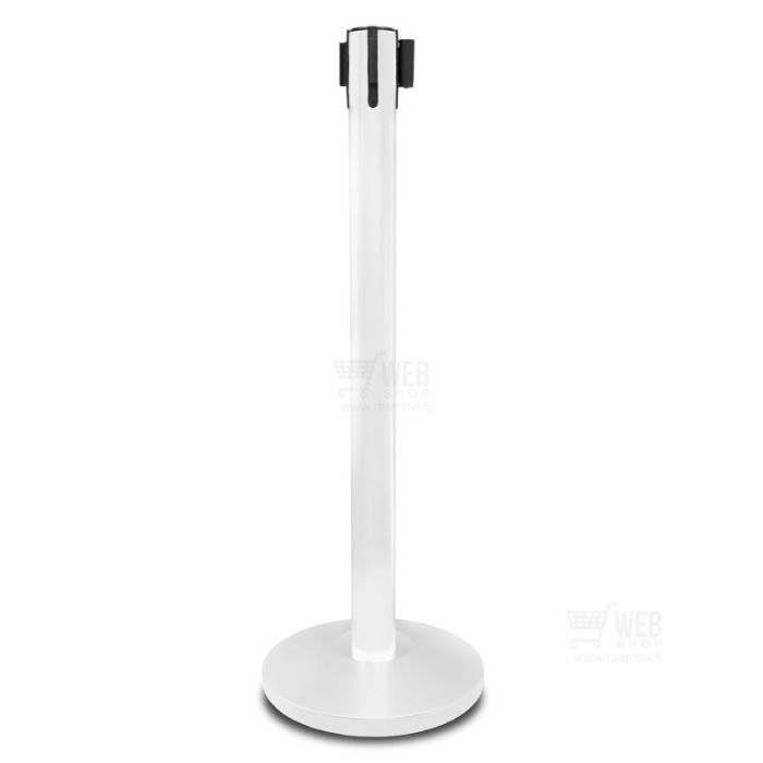 Quick-Up Belt Barrier - White Red - rajaustolppa