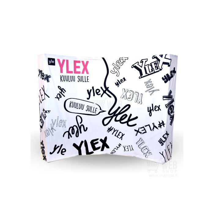 Quick-Up Wall  - Textil 3x3 C kaareva pop-up messuseinä