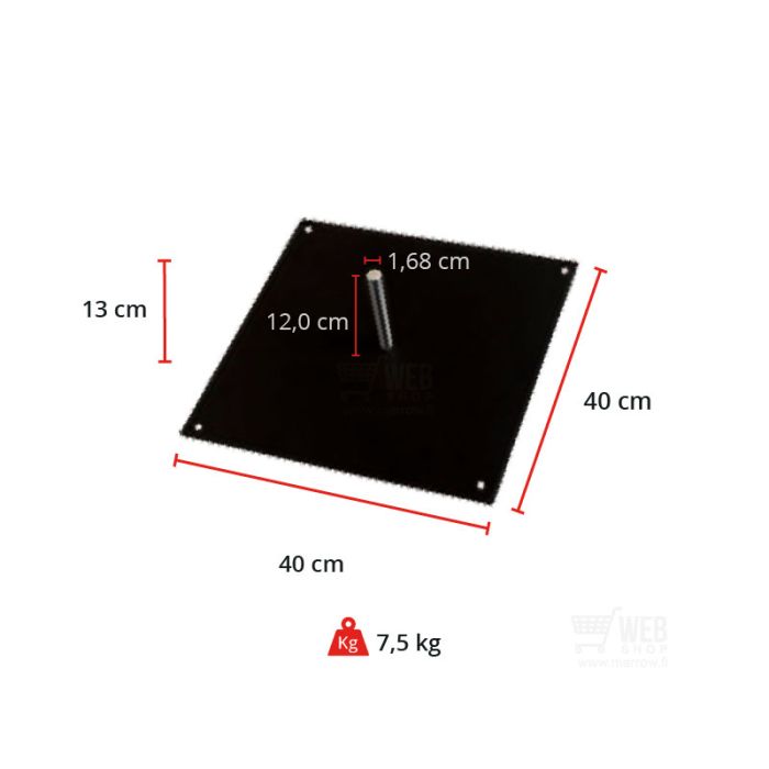 Quick-Up BeachFlag - Steel plate 7.5 kg - sizes