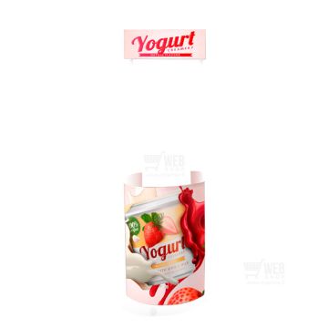 Vaihtokuvavuota ja ylä kyltti Quick-Up Counter - Oval Mini esittelytiskiin