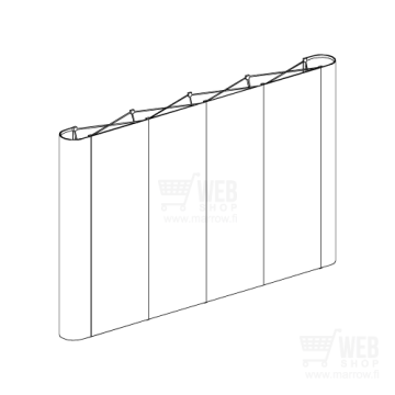 3x4 S Pop-Up messuseinän vaihtokuvavuodat.