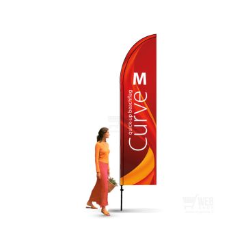 Quick-Up BeachFlag - Curve M-rantalippu
