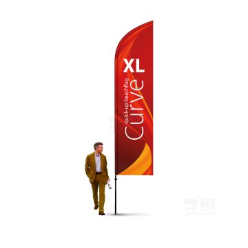 Quick-Up BeachFlag - Curve XL -rantalippu