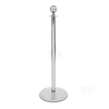 Quick-Up Rope Barrier - Royal Post - Chrome - rajaustolppa