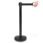 Quick-Up Belt Barrier - Black - rajaustolppa mustalla nauhalla