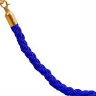 Punottu rajausköysi - sininen kullanvärisillä lukoilla