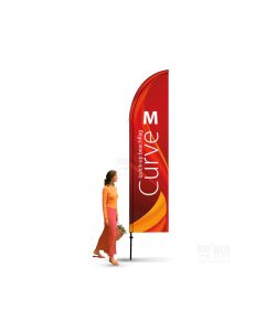 Quick-Up BeachFlag - Curve M-rantalippu