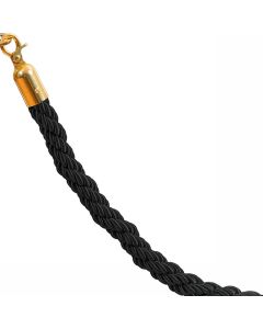 Punottu rajausk&ouml;ysi - musta kullanv&auml;risill&auml; lukoilla