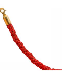 Punottu rajausk&ouml;ysi - punainen kullanv&auml;risill&auml; lukoilla