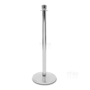 Quick-Up Rope Barrier - Modern Post - Chrome - rajaustolppa