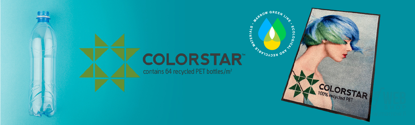 Colorstar logomat 100% recycled PET bottle