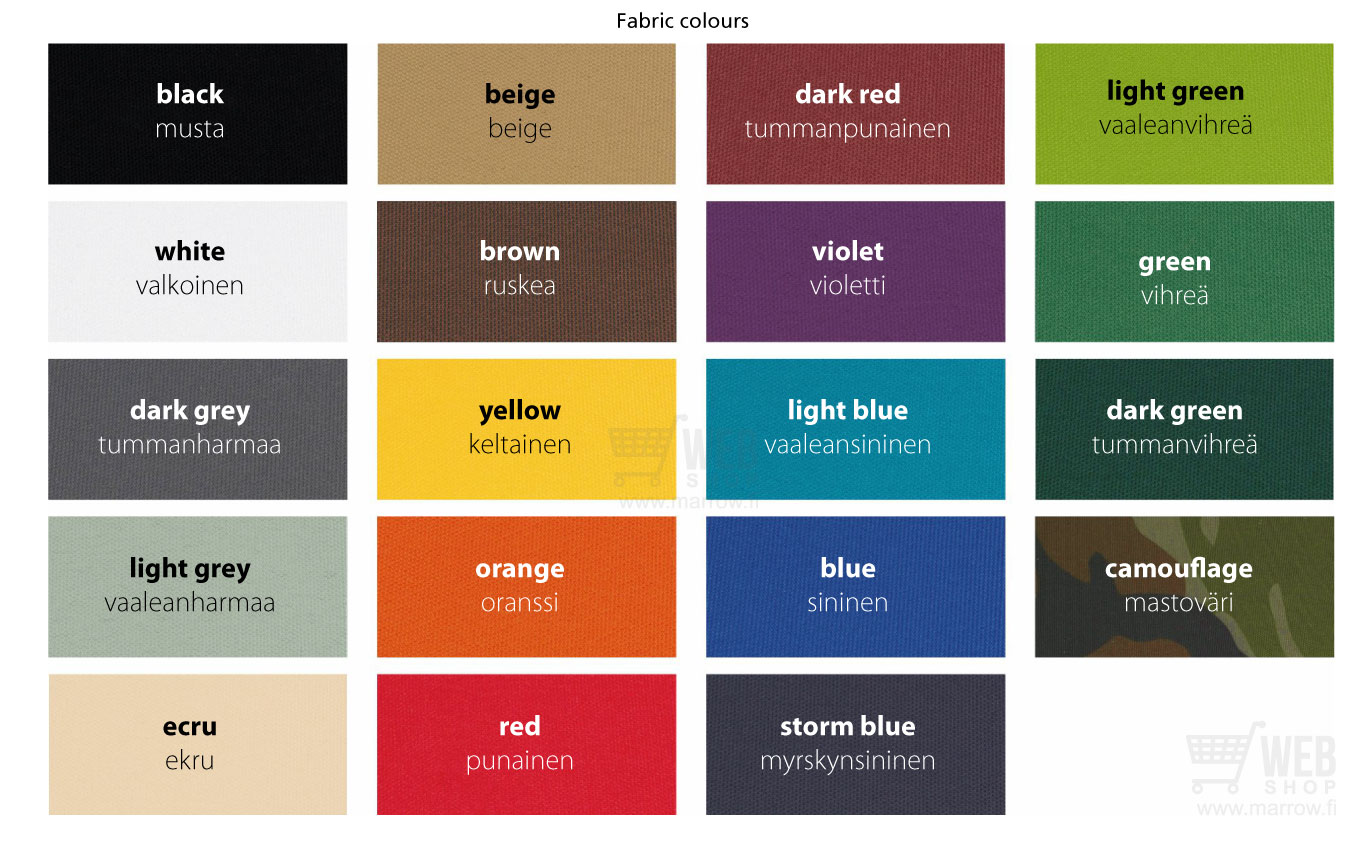 Party-Star teltan kankaiden v&auml;rikartta